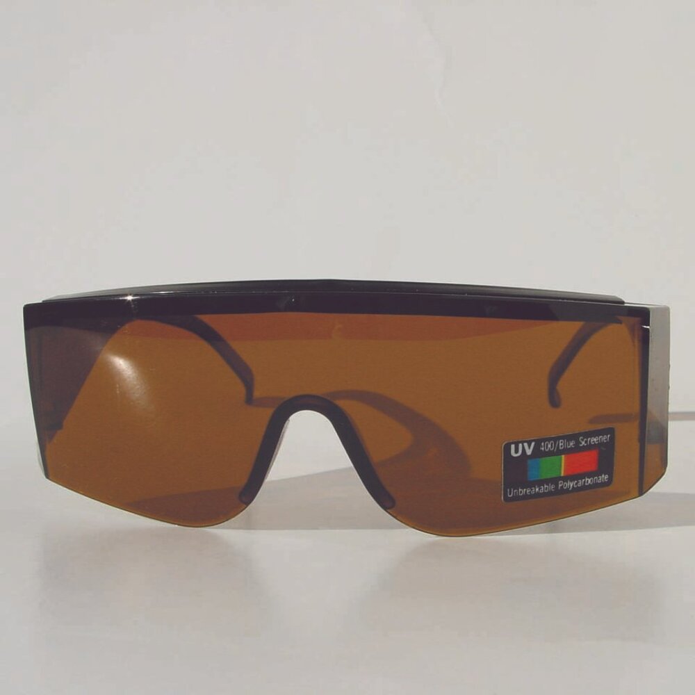 NWT TruVintage 1pc SunShield Wrap Around True Blue & Blue Blocker lens Sunglass